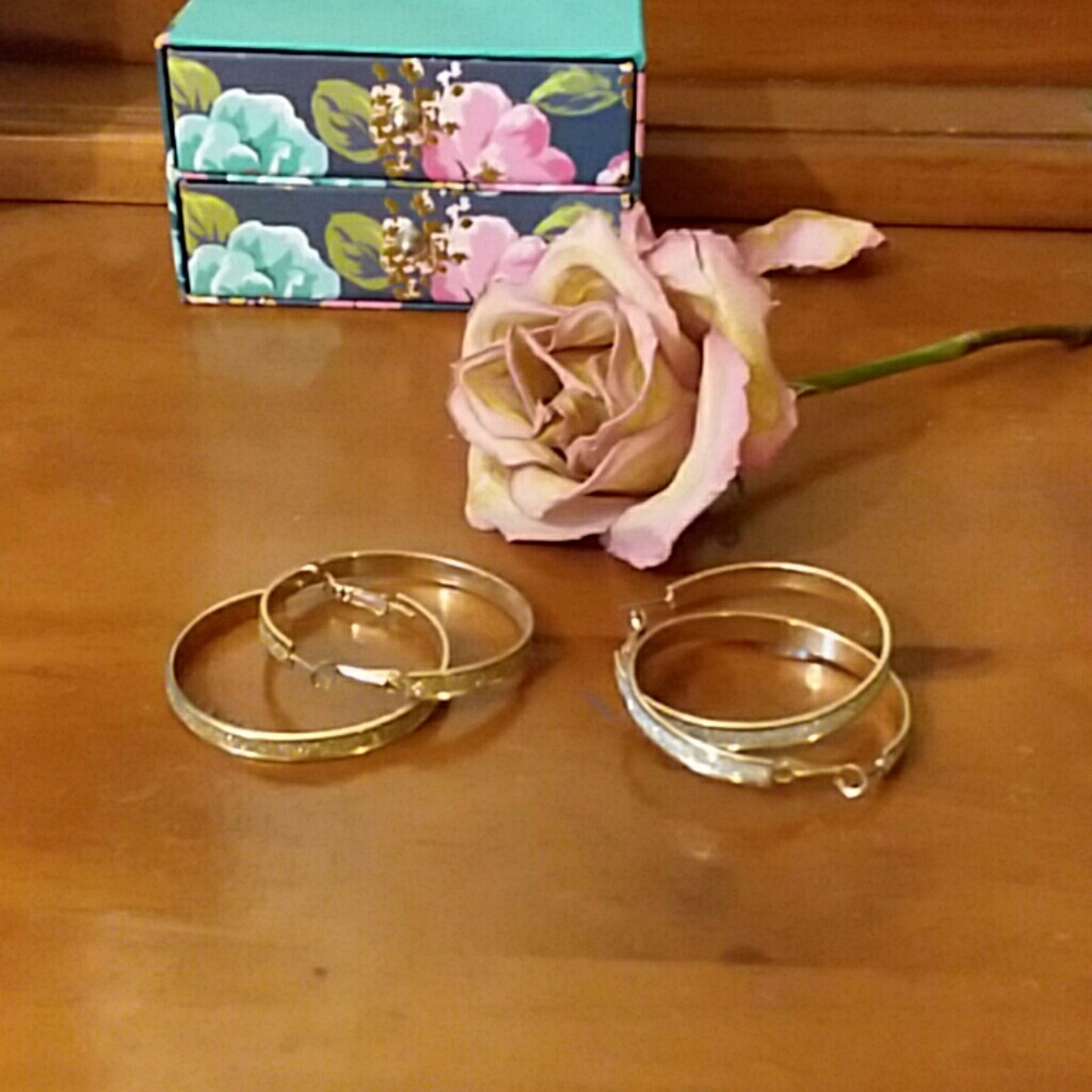 Sparkly hoop earings
